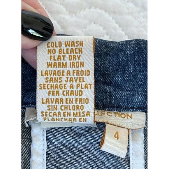 Maxazria Collection Denim Jean Jacket Floral Embroidered - Picture 5 of 12